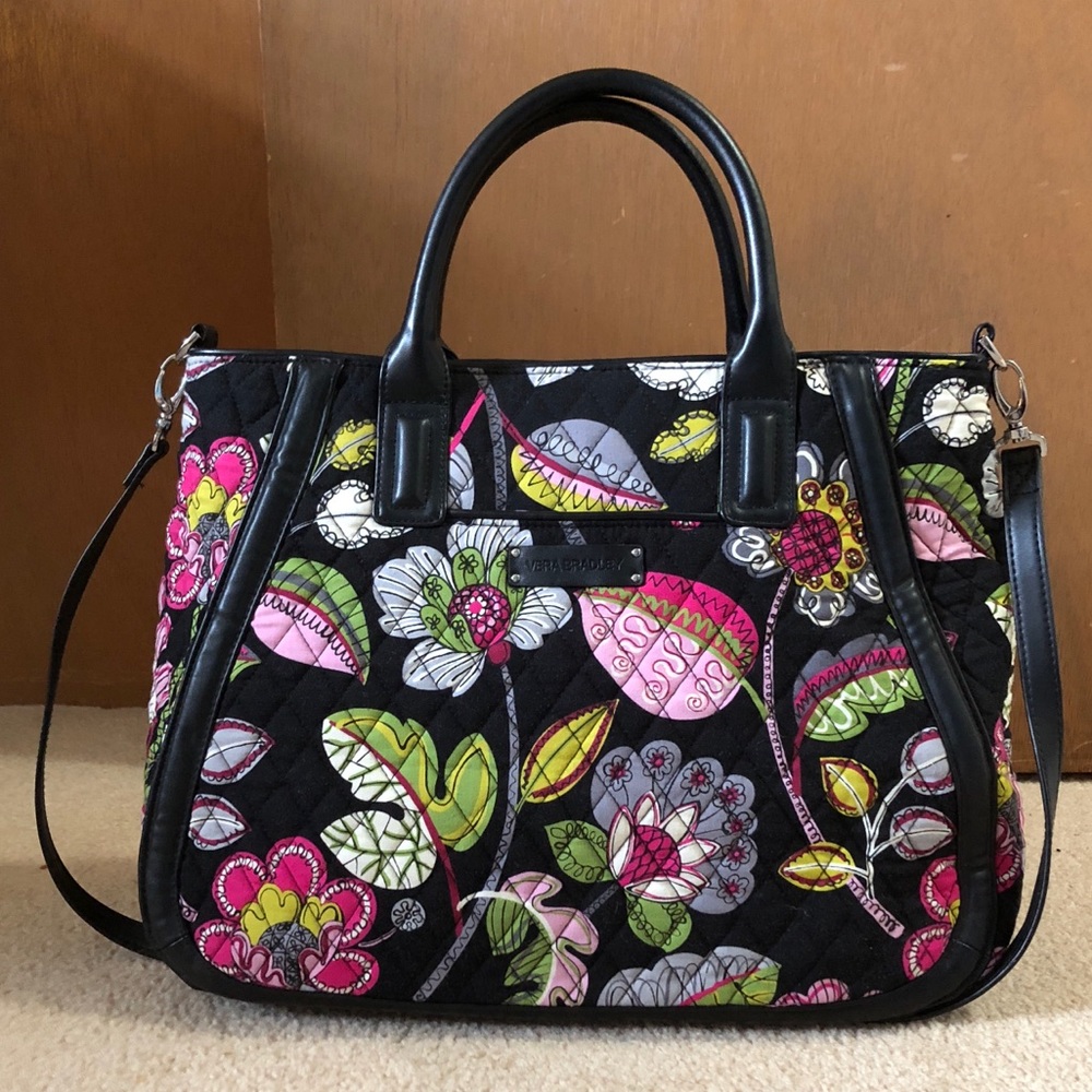 Vera Bradley Trapeze Tote - Moon Blooms